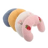 Gadpiparty 4 Stück Weiches Katzenkissen U förmiges Schlafkissen mit Dickem Baumwollfutter Strapazierfähiges Haustier nackenkissen Komfortables Schmusekissen für Kleine Hunde und Katzen