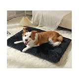 HOFUNTRE Rutschfest Hundebetten，Hundekissen Flauschig ，Hundekissen Waschbar Flauschig，Flauschiger Stoff, Weicher Griff, Gleichmäßige Füllung, Rutschfestes Design Auf Der Unterseite(Dark gray,125*85cm)