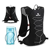 BBAIYULE® Trinkrucksack mit Trinkblase 2L BPA Frei | Laufrucksack Ultraleicht | fahrradrucksack zum Skifahren Laufen Wandern Radfahren| Rucksack mit Trinksystem | Laufen, Trailrunning Damen Herren