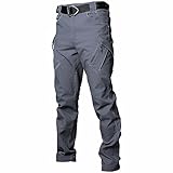 Generisch Herren Cargo Sporthose Trainingshose Biker Hose Hosen Herren Schwarz Winterhose Herren Gefüttert Elegante Hosen Männer Arbeitshose Grün Herren
