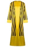 Yruioon Kinder Jungen Arabische Kleidung Muslimische Roben Kaftan Kleidung Thobe Dubai Arabisch Muslim Freizeitkleidung Gold 110-116