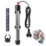 FEDOUR 100W 40-120L Aquarium Heizung, Verdicktes Quarzglas Aquarienheizer, Temperatur Einstellbare Aquarium Heizer Mit Saugnäpfen/Thermostat