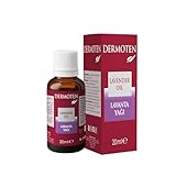 DERMOTEN Reines Lavendelöl, 100% Natürliches Atherisches Öl in Therapeutischer Qualität für Aromatherapie, Hautpflege und Entspannung, Bio, Stressabbau, Schlaf & Massage, 20 ml