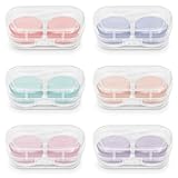 Kontaktlinsenbehälter-Set für Reisen, ideal für die Aufbewahrung mehrerer Linsenpaare und Farbkontakte für Reisen, Zuhause, Büro und den täglichen Gebrauch, 6 Stück