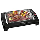 Bomann® Elektrogrill | Barbecue-Tischgrill | Indoor-Outdoor | BBQ | elektrischer Tischgrill | Balkon/Camping/Gartengrill | 2000 Watt | Ein-/Ausschalter |Grillfläche 36,5 cm x 51,5 cm | BQ 1240 CB N