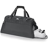 Romon Sporttasche Reisetasche, Sporttaschen Sportbeutel Schwimmtasche Trainingstasche mit Schuhfach Nassfach für Sport, Fitness, Reisen, Badetasche, Gym Travel Bag für Damen Herren, Schwarz, Groß
