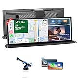 28,6 cm (11,3 Zoll) exklusives kabelloses Auto-Tablet Pro Max 2025 für Apple CarPlay & Android Auto tragbarer Auto-Play-Bildschirm mit einzigartiger Halterung GPS-Navigation/Mirror-Link