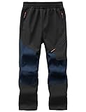 HFDWYJ Softshellhose Kinder Winter Skihose Kinder Outdoor Hosen Fleece Gefüttert wasserdichte Hose Mädchen Schneehose 152 Jungen Funktionshose Regenhose Softshellhose Mädchen