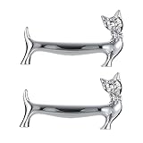 HOMSFOU 2st Gentleman Katze Essstäbchen Halter Gabelst Nder Geschirrregale Messer Halterung Essstäbchenablage Für Katzen Küchenlöffelgestell Messerb?nkchen Messerbank Legierung China