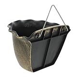 BEBEMOKO Wandhängender Blumentopf Kunststoff Vintage Spritzlack Balkon Pflanzgefäß mit Ablaufsystem für Garten und Innenbereich Inklusive und Nagel Dekorativ und Einfach zu Montieren