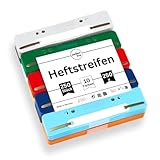 perfect line - 250 Heftstreifen PP (10x25), recycelbarer Kunststoff, made in Germany