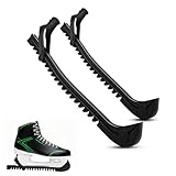 Infreecs 1 Paar Schwarz Kufenschoner Schlittschuhe, Verstellbare Schlittschuhprotektoren für Hockey oder Eiskunstlauf, Robuste Schlittschuh Schoner Zubehör Für Kinder und Erwachsenenkufen