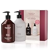 Jean & Len Body Ceremony Peony & Lychee, mit Hand & Body Cleanser und Hand & Body Balm, hochwertige Geschenkbox, sanft-floraler Duft, Verpackung ist FSC zertifiziert, veganes Geschenkset