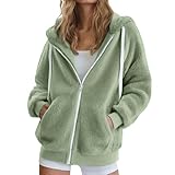 Generisch Strickjacken für Damen StrickHoodie Damen Oversized Hoody SweatshirtsDamen mit Reißverschluss Trendige lässige lockere Langarmshirts Bequeme Herbst Winter Modish Outfit
