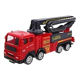 BESTonZON Technisches Spielzeugfahrzeug Auto für für den Garten Feuerwehrwagen sandspielzeug bewegliches Automodell Cartoon-Kunststoff-LKW Abs