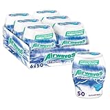 Airwaves Kaugummi Zuckerfrei, Strong Gum, 6 x 50 Dragees, Großpackung Chewing Gum, Kaugummi ohne Zucker mit Minz Frische (300 Dragees)
