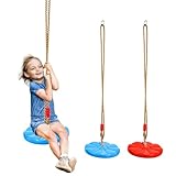 Schaukel Outdoor, Tellerschaukel Indoor, Höhenverstellbar, Hängeschaukel Kinder Erwachsene, Baumschaukel Bis Zu 150 kg(Blau)