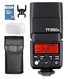 Godox TT350C TTL Kamerablitz Speedlite Blitzgerät 2.4G HSS 1/8000s TTL GN36 Kompatibel für Canon Digitalkameras 6D 7D 50D 60D 500D 550D 600D 650D 1000D 1100D 1DX 580EX II 5D Mark II III