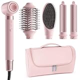 MESCOMB 5 in 1 Airstyler, Professioneller Hairstyler Set mit Ionen Föhn,Auto-Lockenstab,Glätteisen, Volumenbürste, Zum Schnelltrocknend, Styling, Volumisieren, Locken und Glätten,Mit Reisetasche