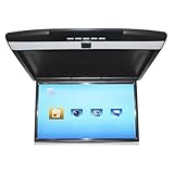 DHMYYXGS 15/17 Zoll Video Overhead Auto,Fhd 1080p Digital Tft 16:9 Dachmonitor,Mp5-Videoplayer Mit Mirror Link/Fm/HDMI/USB/Sd, Autodachmontage Display & Eingebauten Lautsprechern 15.6in-Black