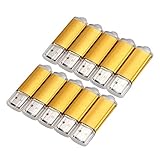 KEALLANS 10 x 512 MB Micro-USB Flash Laufwerk USB 2.0 Mini OTG Gold