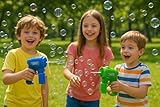 IDEAONIC Seifenblasenpistolen für Kinder, Blau und Grün, 2 Pistolen in einer Packung, automatischer Seifenblasenblaster für Outdoor-Spaß, Partys und Sommerspiele