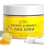 Gesichtspeeling Kurkuma, Vitamin C Gesichtspeelingcreme, Gesicht Körperpeeling Organics Gesichtspeeling Aufhellendes Peeling für Mitesser Verbessert Akne mit dunklen Flecken für Damen und Männer