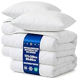 Bettdecken Set 2 Stück 135x200 Winterbettdecken mit 2 Kissen 80x80 – Weiche warme Steppbettdecken für Allergiker, kuschelige Decken mit Füllung, Oeko-Tex Zertifiziert, waschbar