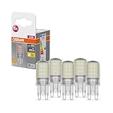 OSRAM Star PIN LED-Lampe für G9-Sockel, klares Glas ,Warmweiß (2700K), 470 Lumen, Ersatz für herkömmliche 40W-Ersatz, Leuchtmittel, nicht dimmbar, 5-er Pack