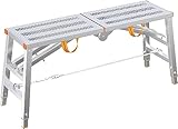 Verstellbare Stahl-Trittleiter – tragbare Arbeitsbühne Gerüsthocker 140 x 40 cm 160 x 40 cm 200 x 40 cm – ideal für den privaten und professionellen Gebrauch