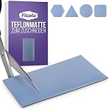 Filzada® Teflongleiter Selbstklebend - Zuschnitt in 200 x 100 mm - PTFE Schicht 24 mm stark - Teflon Gleiter Zuschneidbar - Möbelgleiter Kunststoff - Möbelgleiter Teflon Zuschnitt