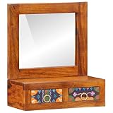 Owoxanthellate Massivholz Wandschrank 40x20x50 cm Akazie Modernes Design mit Schublade Robust und Langlebig für Wohnzimmer Schlafzimmer Flur