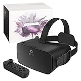 DESTEK V5 VR Brille Handy, Augenschutz 3D Handy Brille 110° FOV HD Anti-Blau Linsen VR Headset für iPhone Samsung Android 4,7-6,8 Zoll,Schwarz