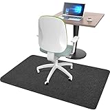 Placoot Unterlage Schreibtischstuhl 140X90cm Bodenschutzmatte Bürostuhl Teppich Unterlage-Kratzfest für Parkett und Hartböden Bürostuhl Unterlage für Stühle Hohe Dichte Anti-Silp Dark