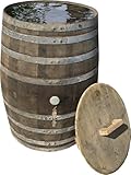 Fassl Baron Holzfass 300 Liter Deckel & Hahn Regentonne gebrauchtes Weinfass Regenfass Barriquefass Eiche Wasserfass Tonne Bottich Fass