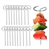 Wrohto Air Fryer Metallspieße, Vertikale Spieße zum Grillen - BBQ Spieße zum Grillen, BBQ Spieße Edelstahl, Grillen Schaschlikspieße für Huhn, Rind, Gemüse
