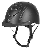 Kerbl Covalliero 32298 Reithelm Nerron VG1, Trainingshelm Tunierhelm, Schwarz 51-54
