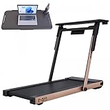 MAXXUS Laufband M8 Office - Elektrisch, 2 PS, 6/12 km/h, 125x45 cm Lauffläche, Bluetooth, App, Desk (Höhenverstellbar), Bronze - Walking Pad mit Schreibtisch, Fitnessgerät für Training, Zuhause, Büro
