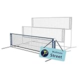 HUDORA Multifunktionales Netz - Hochwertiges Netz für Tennis & Badminton - Höhenverstellbares Outdoor-Netz für den Garten/Strand & Park - Stabiles & wetterbeständiges Federball-Netz