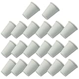 Verkelly 20 Stück 000# Vollgummi-Stopper, weiße Laborgummistopfen, konische Labordichtung