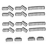 HONMEET 24 Stück Teiliges Kabelmanagement Powerline Organizer Kamm für PC Stromkabel Leitungskämme Kabelhalterung Langlebig Installieren für Computer Gehäuse und Wasserkühlung