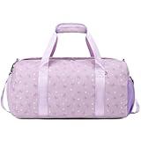 Schleife Sporttasche Mädchen Kinder Tanztasche Reisetasche Mädchen Schulsporttasche 25L Leicht Sport Trainingstasche Kinder Sporttaschen mit Nassfach und Schuhfach Cordstoff