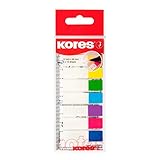 Kores 45121 - Transparente Register-Indexstreifen auf Lineal, Selbstklebende Seitenmarkierer und Dokumentkennzeichnung, Schul-,und Bürobedarf, 12 12 x 45 mm, Set aus 8 Sortierten Farben zu je 15 Blättern
