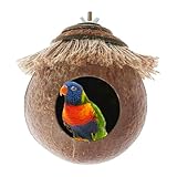 Bird House – AMCA Kokosnest für Parrocchetti, natürliches Bett für kleine Tiere, Rückzugsort für exotische Vögel | Zuflucht für syrische Hamster, Versteck für Perro