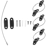 CONGARTENO 4 Sätze Möbel wandanker aus Robustem Nylon für Kindersicherung Kippsichere Möbelbefestigung Schwarze Gurte mit Schrauben Kindersicher für Schrank Kommode Bücherregal