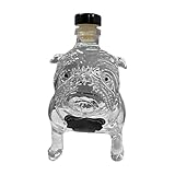 Whisky -Dekanter | Bulldog -Form -Schnaps -Dekanter -Set | 11,8 Zoll Tequila -Alkohol -Spender | Glasflasche für Whisky Bier Rotwein Dekorative Neuheit Geschenk für Männer Bars Heimfeiern