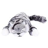Toddmomy 1Stück Plüschkatze Lebendige Katzenpuppe aus Weichem Plüsch ohne Batterie für Katzenliebhaber Niedliche Dekoration für Zuhause