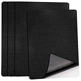 MSLHUB 4 Stk Flicken Selbstklebend Stoff, 20.5 x 28 cm Selbstklebende Stoff Reparaturflicken, Daunenjacke Flicken Reparaturset, Leinen Reparatur Patches für Sofas Zelte Autositzen Vorhänge (Schwarz)