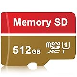 Generic 512GB Micro SD Karte Hohe Kapazität Speicherkarte 512gb Memory Card für Smartphone, Drohne, Spielkonsole, Tablet und Action-Kamera, Gold