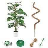 RYHX 125cm Flexibler Moosstab für Monstera, Kokosfaser Rankhilfe mit Zubehör, Pflanzenstütze für Kletterpflanzen im Innenbereich
